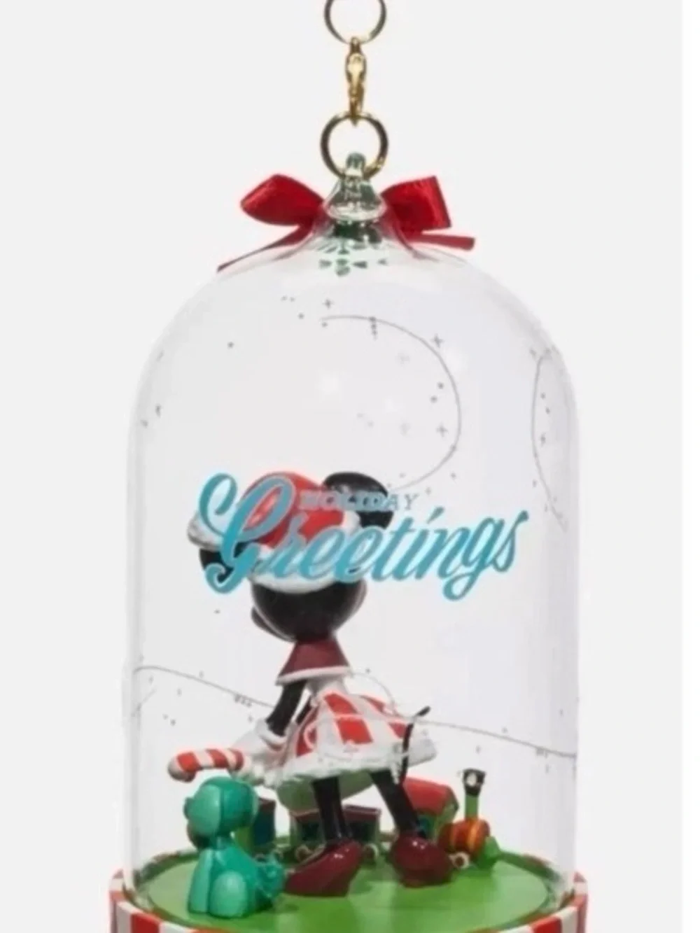 Disney Parks 2023 Santa Minnie Dome Sketchbook Christmas Ornament NIP